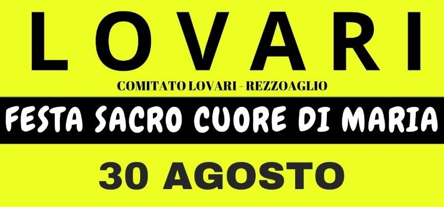 Lovari Festa del Sacro Cuore di Maria 30 agosto 2026